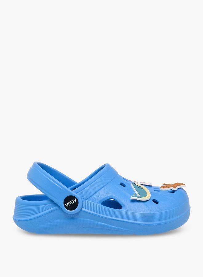 Aqua Boys Jibbitz Charm Detail Clogs - Image 1